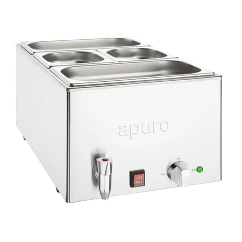 Apuro Bain-Marie with Tap & GN Pans