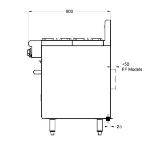 Goldstein Goldstein 6 Burner LPG Oven Range PF628-X