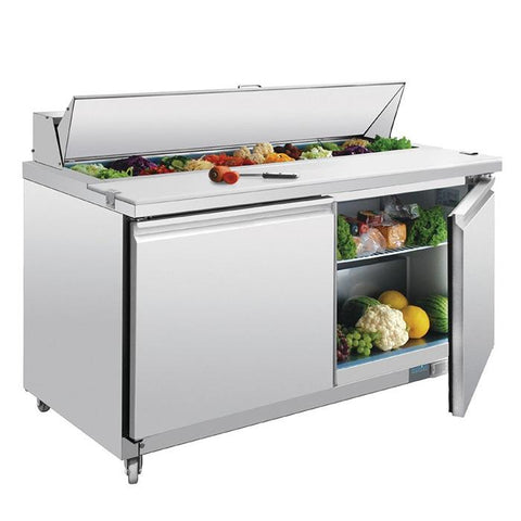 Polar 527L G-Series 2 Door Prep Counter Fridge Stainless Steel