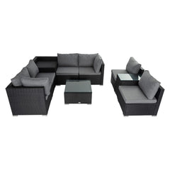 ICE Group Modular Outdoor Lounge Set &#8211; 9pcs Sofa, Armchairs and Coffee Table