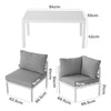 Outdoor White Modern 7 Piece Lounge Set